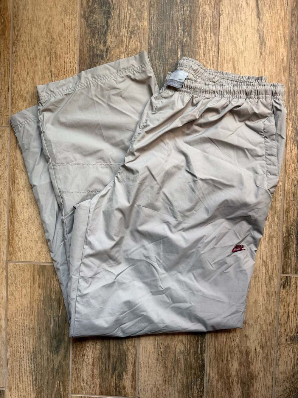 Vintage Nike Nylon Track Pants Grey Men's XXL Swoosh